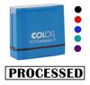 Printtoo Processed Self Inking Rubber Stamp Pre-Inked Office Stamp- Home Office Business Stationery, Black- 42 x 9