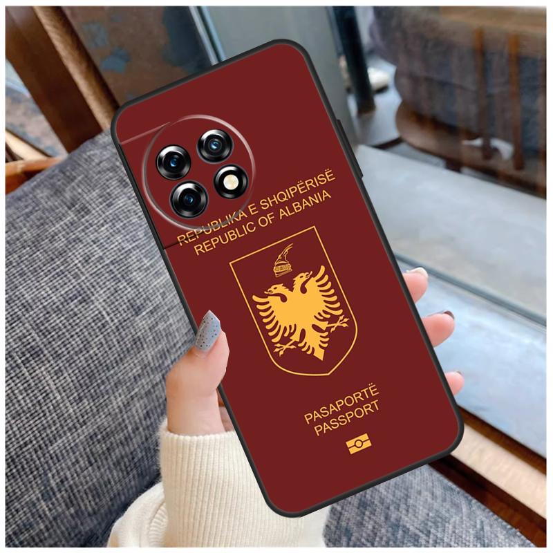 Albania Albanians Flag Case For OnePlus 13 15 13R 13T 12 12R 11 9 10 Pro 10T 8T Nord 5 CE 2 3 4 Lite N20 N30 Coque