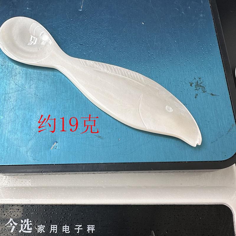

Shell Shape Fish Mouth Spoon 12cm, Creative Cavity Spoon for Coffee Salt, Novelty Kitchen Tool білий