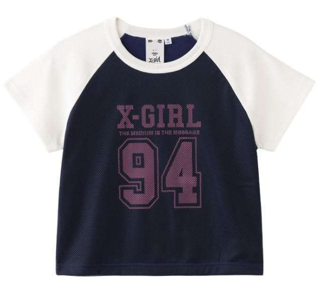 

Casual NUMBERING RAGLAN BABY TEE NAVY X-girl S/S