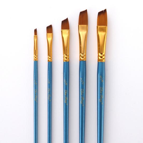 5Pcs Professional Artist Nylon Paint Brush for Acrylic Watercolor Oil Painting