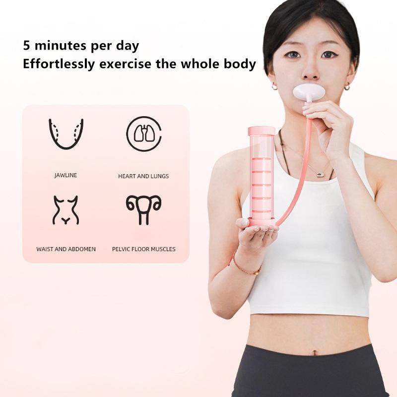 1 Set Breathing Exercise Device Abdominal Muscle Trainer Deep Breathing Dumbbell Men Women Adults Lung Capacity Training Device