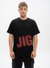 Jigga Wear Pixel Men's Oversized Short Sleeve T-Shirt Black/Red M