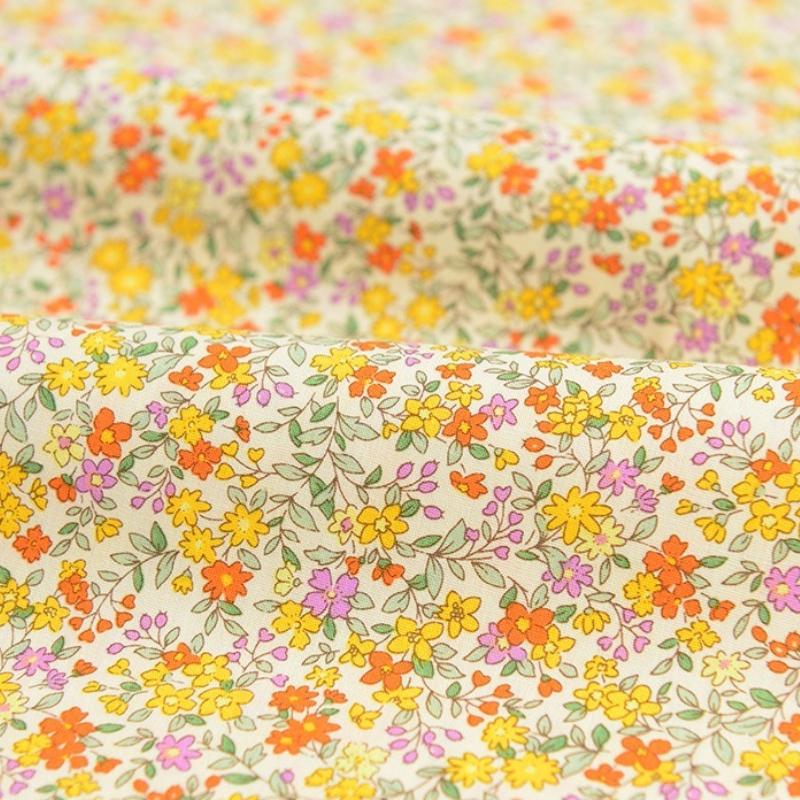 Classics Pastoral Floral Poplin Cotton Fabric DIY Children's Wear Cloth Make Bedding Quilt Decoration Home Sewing Cloth