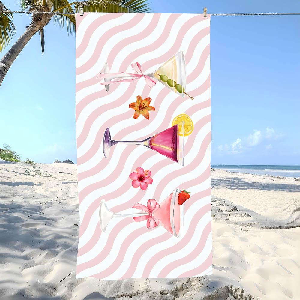 Lively S-Summer Party Prints Towel Beach Towel Oversized Super Absorbent Soft Swim Beachtowels For Men, Women