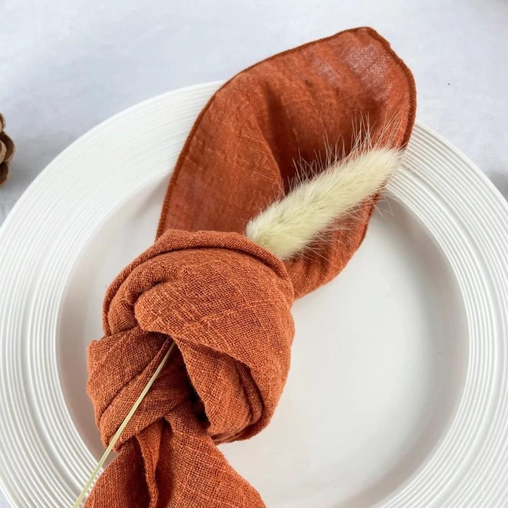2PCS Minimalist Lock Edge Napkins 42x42cm Decorative Napkins Bamboo Knot Napkins  Wedding Decor
