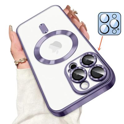 Designed for For Iphone 16 15 14 Plus 13 12 11 Pro Max Case for MagSafe Anti-Yellow Slim Shockproof Cover With Camera Lens Protector