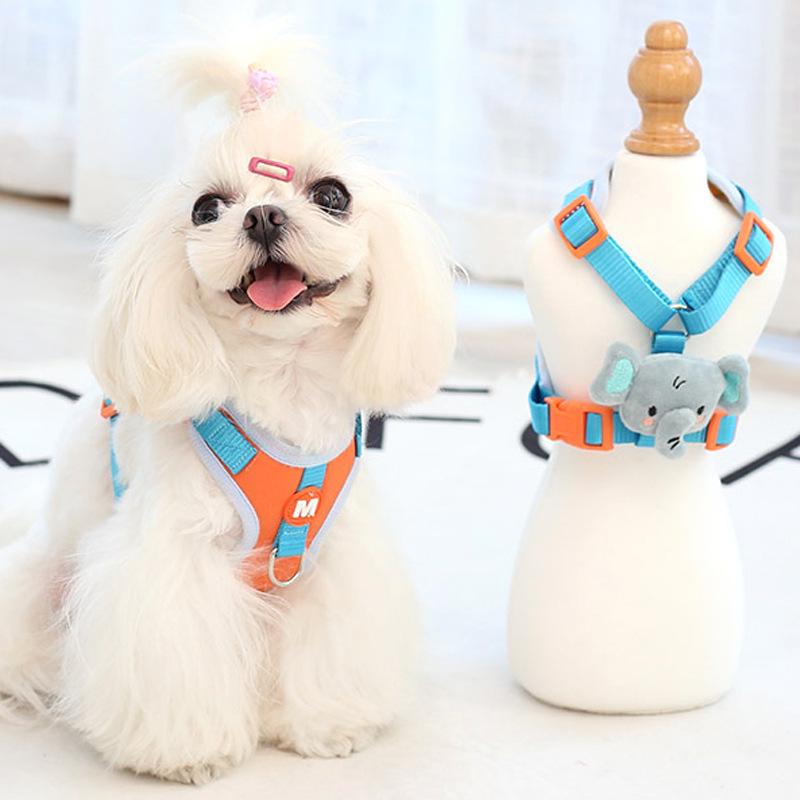 Pet Products Cute Cat Dog Leash Walking Dog Rope Small Dog Vest Chest Strap Cross-border