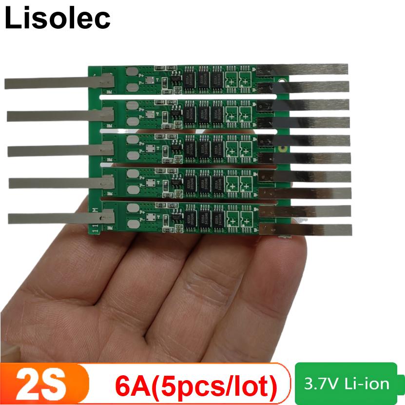 

BMS 2S Charger Module 7.4V 8.4V 18650 21700 Lipo Lithium Battery Protection Board 6A 8A 10A Charge Discharge Plates PCB 5 PCS