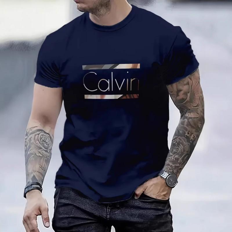 Herren 3D Digitaldruck Kurzarm T-Shirt Rundhals Lässiges Tee Schmale Passform Jugend Mode Top