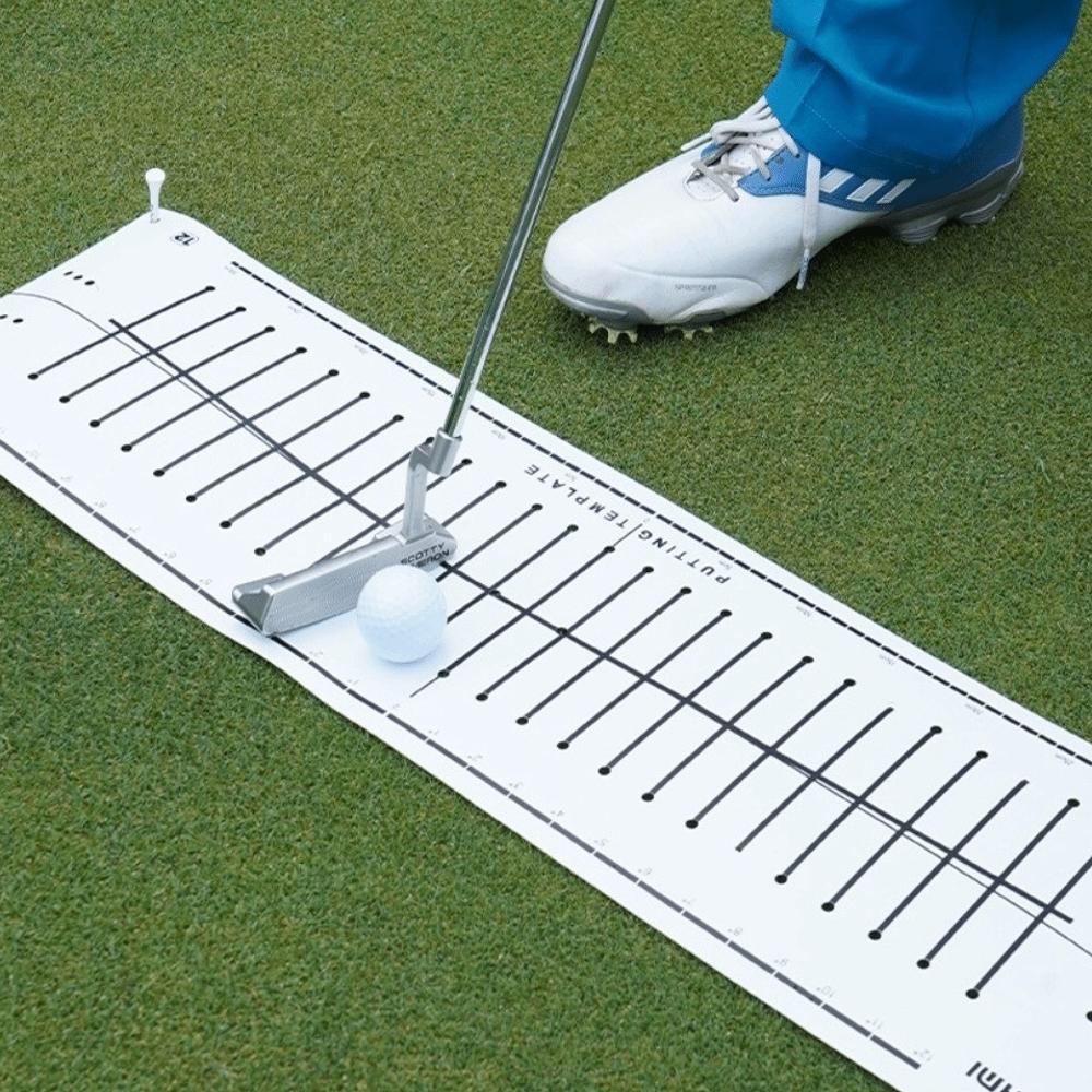 Replaceable Surface Golf Hitting Mat Rubber Base 12/ 15 Degree Improving Skills Golf Track Paper Training Aid