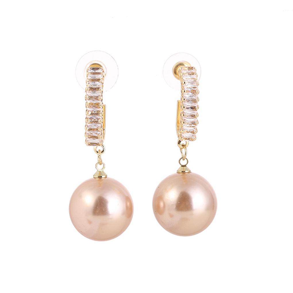 

2Pcs Women Earrings Zircon Decor Earring Ear Loop Ears Girlfriend Jewelry for Dating Party Present Ornaments Jewelries золотой