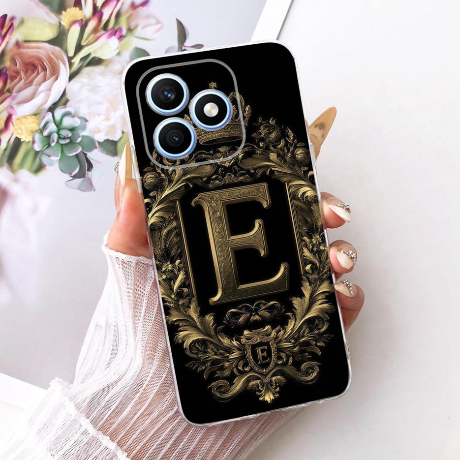 For Honor X8d Case Cute Crown Letters Cover 6.77'' Soft Silicone Slim Phone Case For Honor X8d X 8d HonorX8d 4G Back Cover Coque