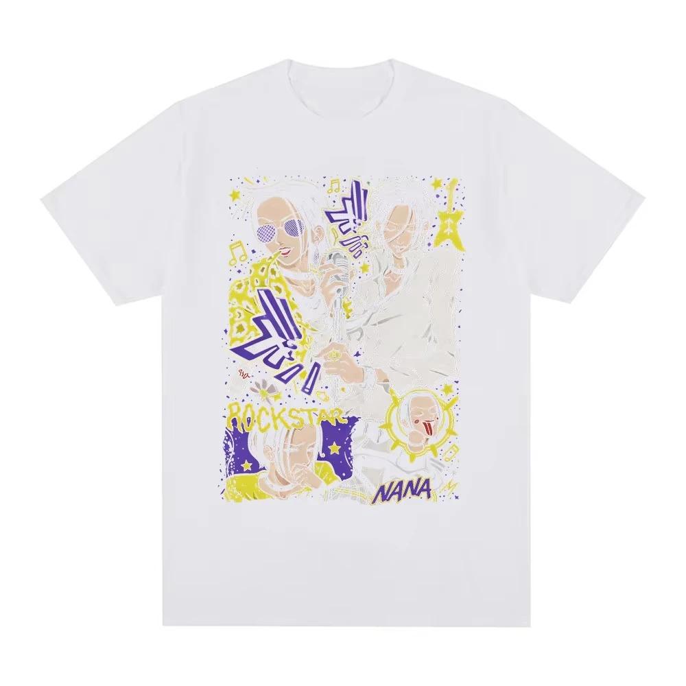 Men Women Vintage  Harajuku Short Sleeve Tshirts Nana Osaki Japanese Manga Black Stones Tshirt Cotton Casual Loose T Shirts
