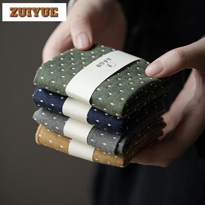 Chinese Cotton Linen Tea Cloth Tea Ceremony Accessories Water-absorbing Tea Towel Thickened Heat Towell Pad Cleaning Napkins Rag
