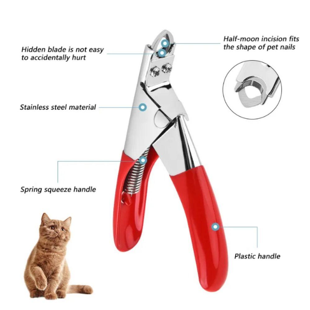 Stainless Steel Cat Nail Clipper Non-rust Dog Nail Shears Cat Nail Trimmer Pet Toes Scissor  Bunny