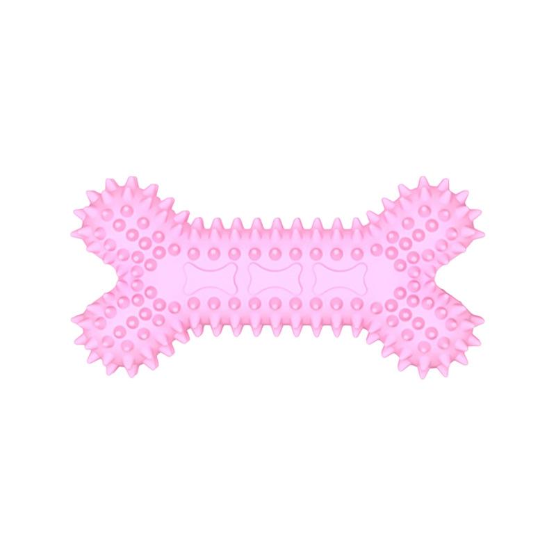 1Pcs/2Pcs Dog Chew Toys Set Spiky Bone & Ball Rubber Teething Toys for Small Medium Dogs Puppies Pet Supplies