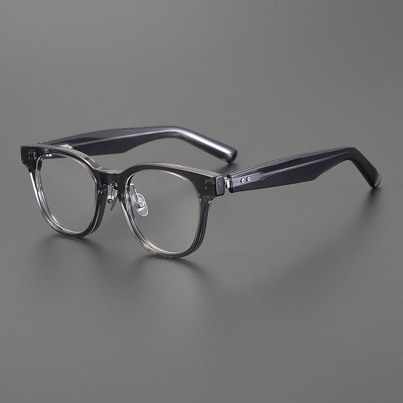 Luxury Fashion Trend Vintage Eyeglasses Frame Solid Thick Acetate Retro Square Design Sphere Myopia Prescription High Quality