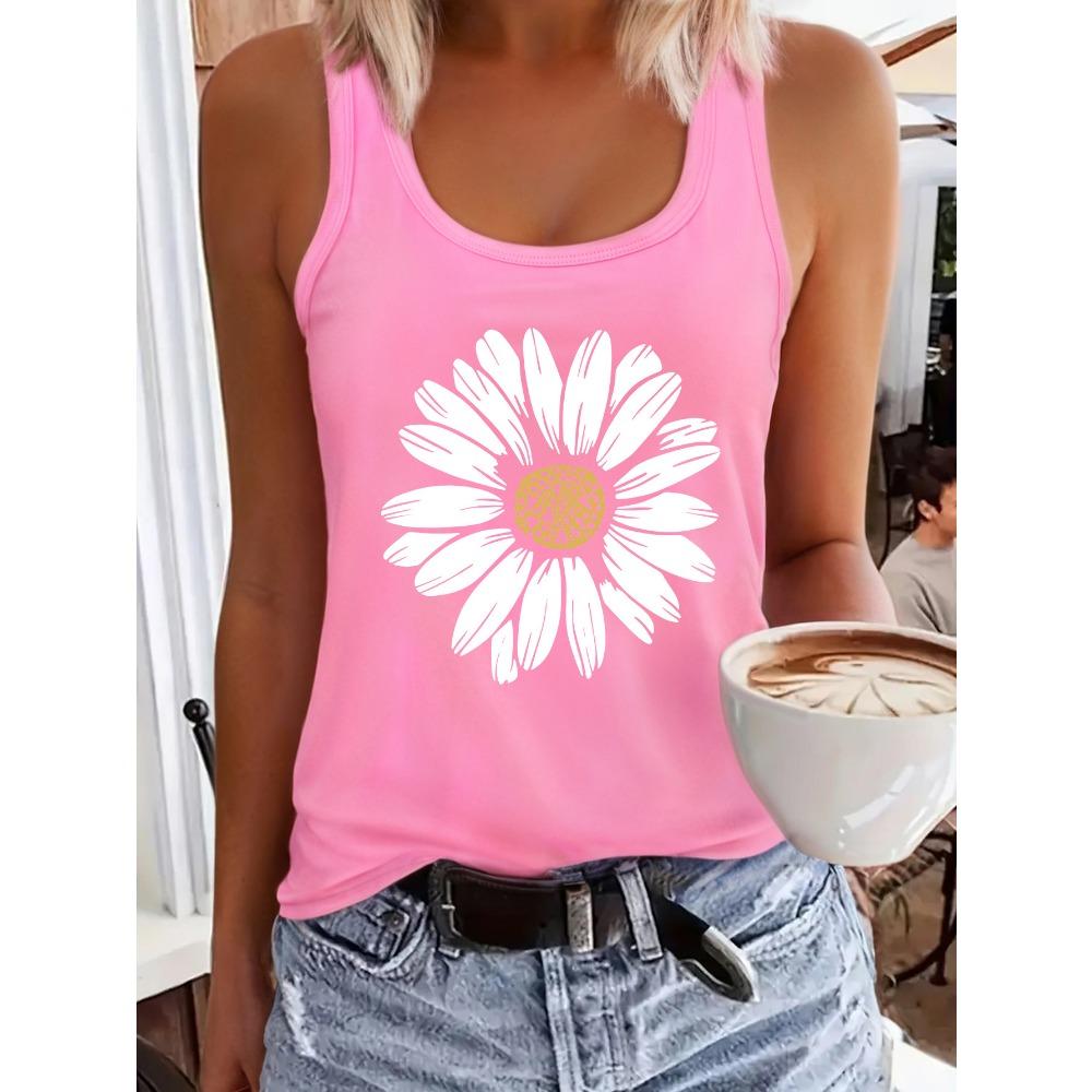 Printed Summer Women's Loose and Personalized Dream Catcher Mesh Printed Vest Top T-shirt Comfortable Sleeveless