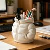 Pufferjacke-förmiger Stiftebecher, 3D-gedruckter Schreibtisch-Organizer, Kreativer Mantel-Stifthalter für Make-up-Pinsel, Home-Office-Dekoration