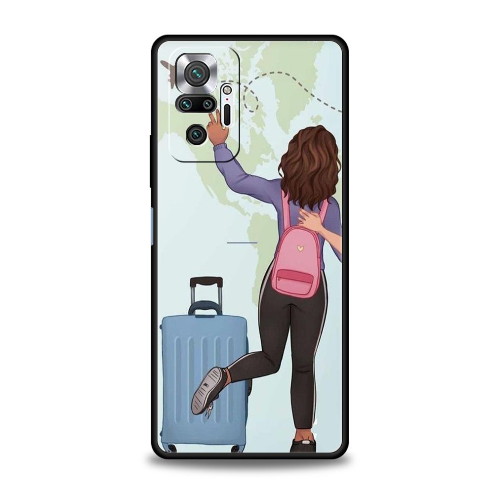 Fashion Planes World Map Travel Phone Case For Xiaomi Redmi Note 12 5G 10C 10 11 9 8 Pro Plus 9S 7 8T 9T 9A 8A 9C K50 K40 Cover