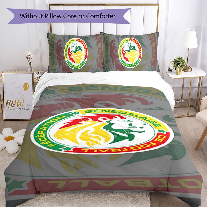 Senegal 3pcs Bedding Set Duvet Cover Closure Includes 1 Duvet Cover & 2 Pillowcases for All Seasons Bedroom Home Dorm Decor