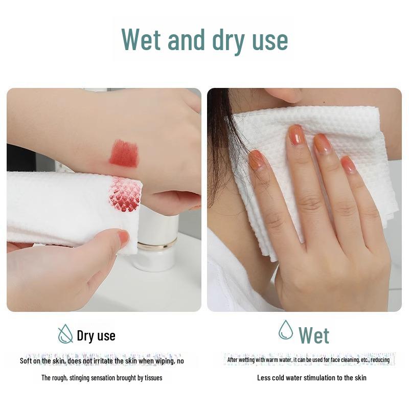 Thickened Disposable Cotton Face Wash Towels - Soft, Removable for Baby, Beauty Salon, Makeup Removal, and Cleansing