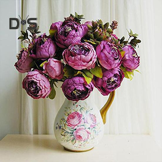 8Pcs Artificial Peony Realistic Easy To Use Vintage Artificial Peony Bouquet