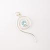 925 Sterling Silver Spiral Pendant Rare Sky Blue Topaz Gemstone Handmade Jewelry PP-42-3
