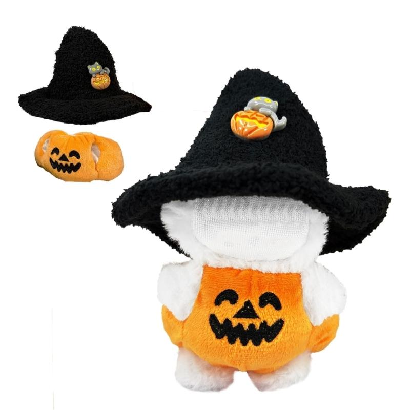 

Adorable Doll Clothes Headwear Designed For 15-17cm Figures Wizard Hat And Pumpkin Top Display Photo Props 1