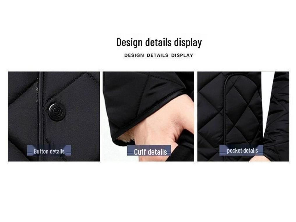 Men's Warm Down Cotton Jacket for Autumn/Winter - Thick Inner Layer, Large Size, Short Jacket for Middle-Aged and Elderly