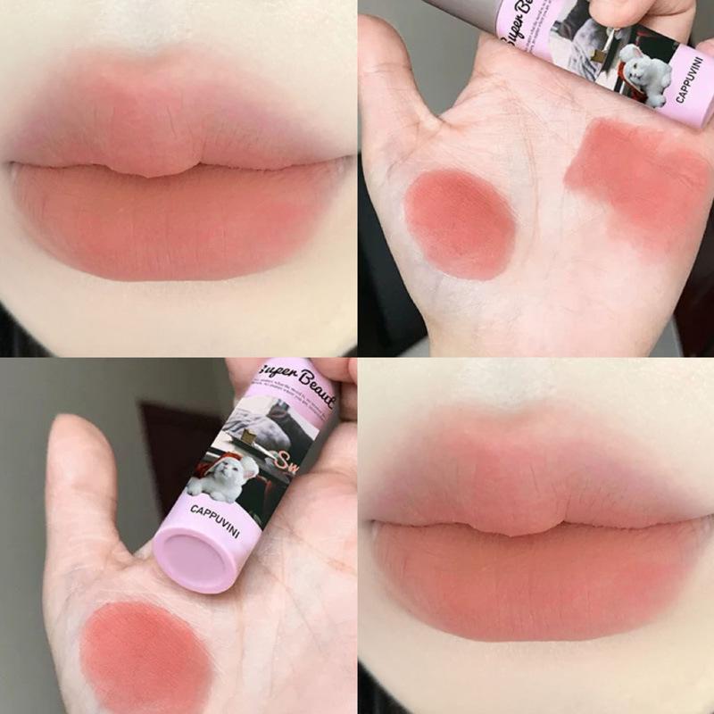 Каппувини Кошачья Грязь для Губ: Матовая кремовая помада с эффектом мягкого тумана - Доступная помада для студентов