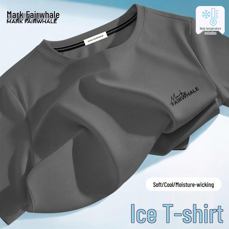 MARK FAIRWHALE Men s Loose Fit Simple Letter Print Short Sleeve T-Shirt XL