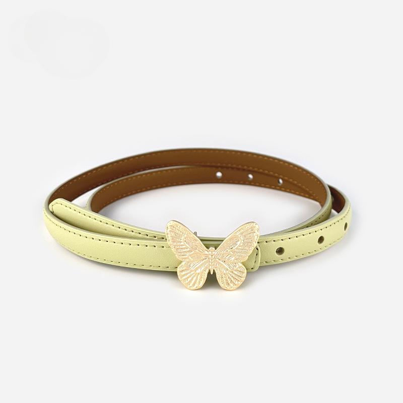 Fashion Womens Belts Pink Belt Elegant Gold Butterfly Buckle Belt Black Patent Leather Belts for Jeans Dresses