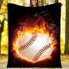 Baseball Theme Printed Blanket - Perfect for Couch, Bed, Travel & Outdoor Use | Machine Washable, Cozy & Durable.