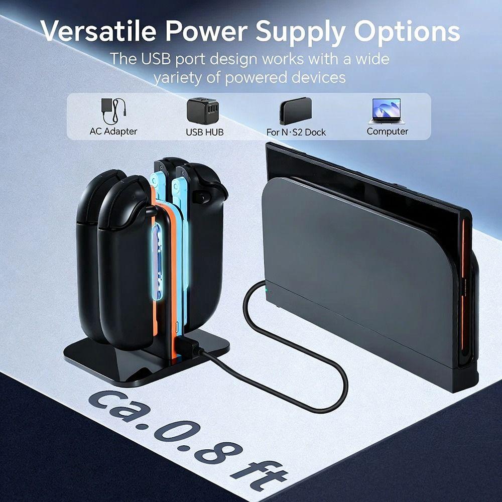 Simultaneous Charging Game Controller Charger Power Adapter for Nintendo Switch 2 Game Accessories