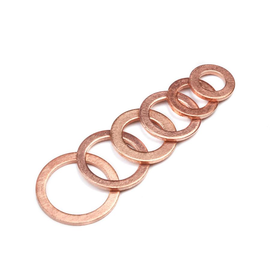 120Pcs M5 M6 M8 M10 M12 T3 Copper Sealing Washer For Boat Crush Washer Flat Seal
