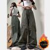 Korean-Style Retro American Loose Wide-Leg Work Pants