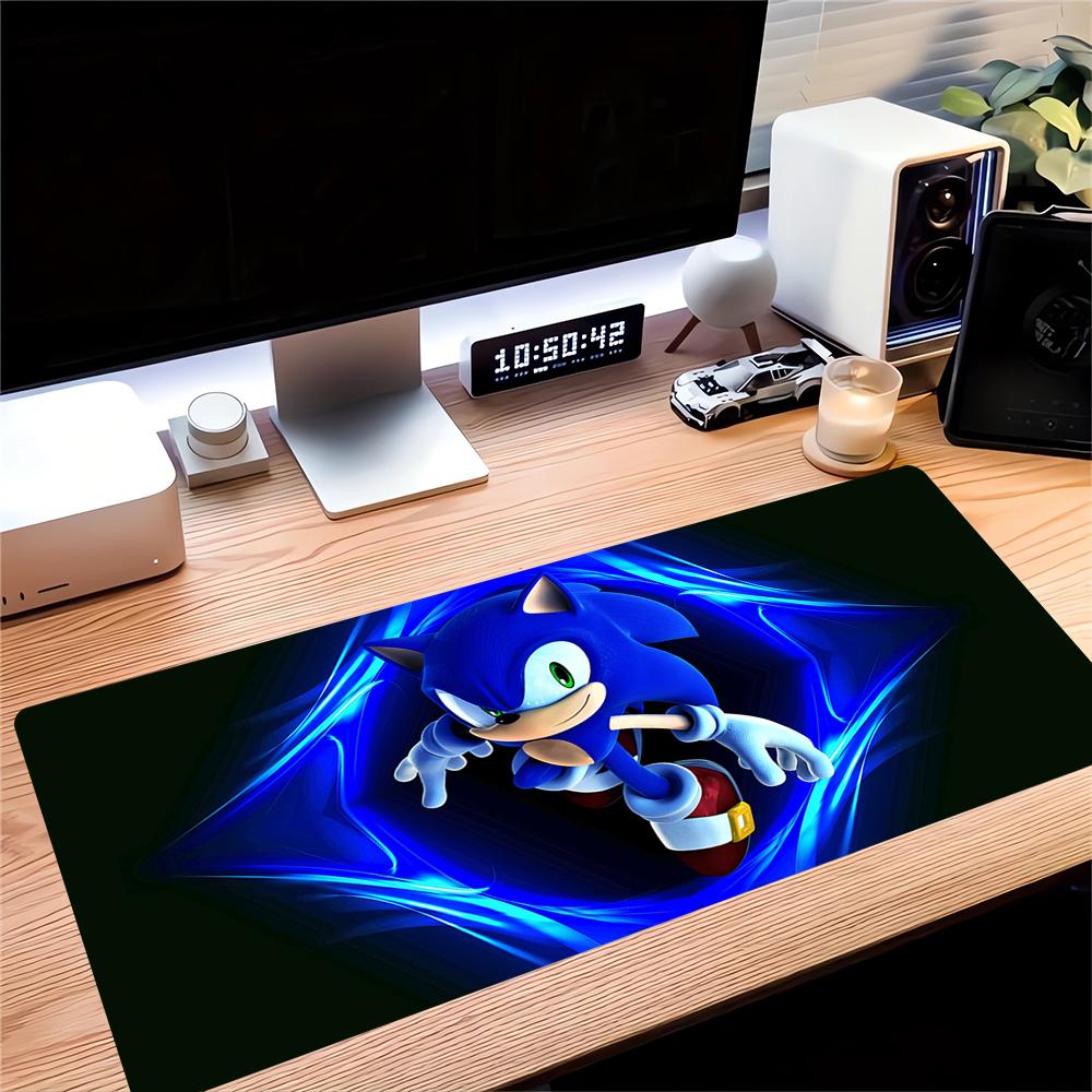 Sonic Through Blue Light Large Gaming Mouse Pad Nonslip Rubber Base Waterproof Desk Mat For Office Pc Laptop