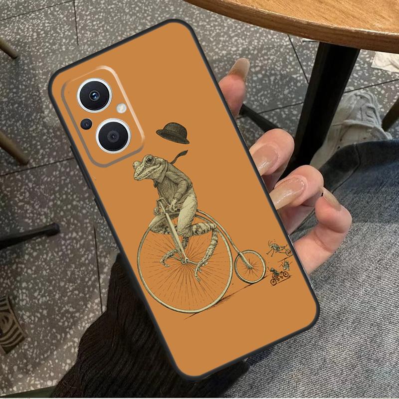 Vintage Retro Frog Mushrooms For OPPO Reno 10 11 12 13 14 Pro 7 8 Lite 8T 11F 12F 13F 14F OPPO Find X8 X9 X5 X6 Pro Case