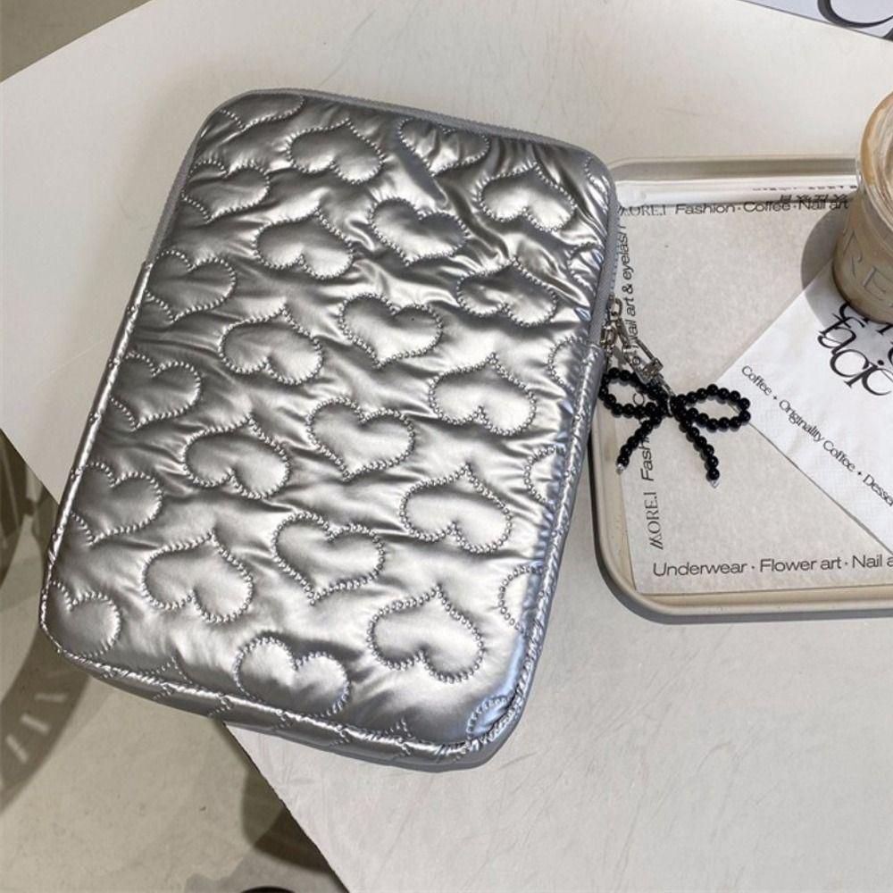 

Heart Bowknot Storage Bag Men Women Tablet Pouch 2024 Notebook Carrying Case Travel 11 inch