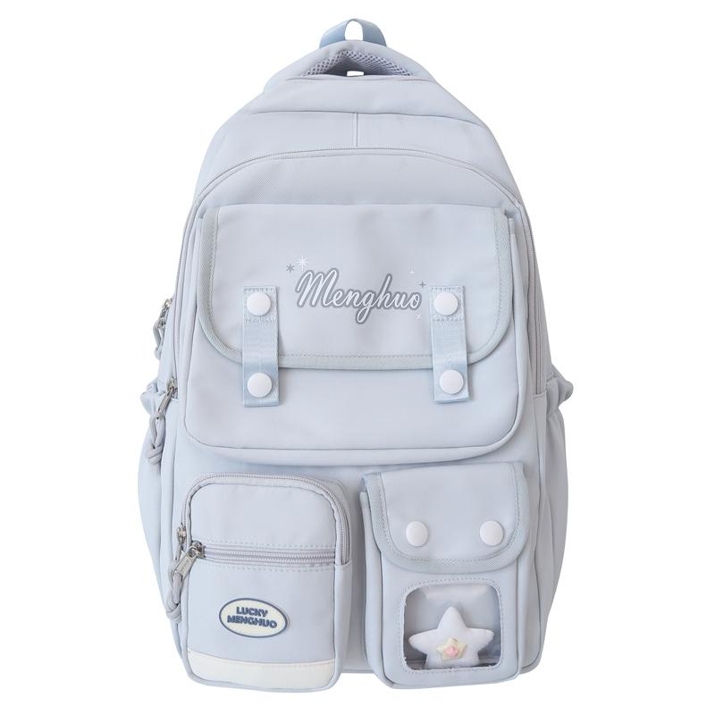College Style Schoolbag Women's Large Capacity Computer Travel Bag Letter Print Backpack for High School Students