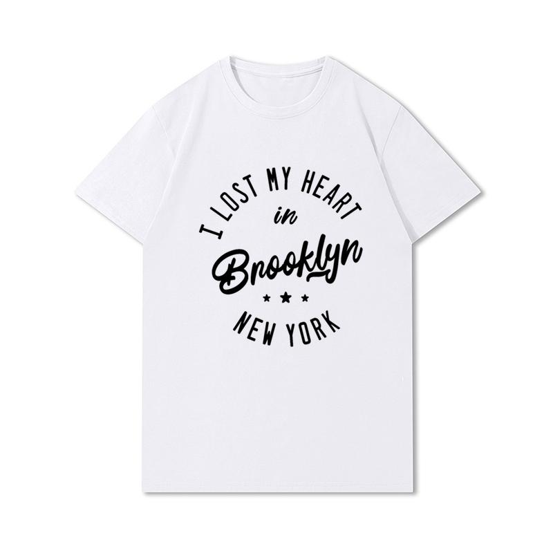 T-shirt Grafica Harajuku Vintage Anni '90 Magliette Donna Brooklyn Estive Oversize Streetwear Top Gotici Punk