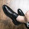 Classic Causal Business Brogue Leather Shoes Men's Career Oxford Fashion Black Dress Shoes Wedding Shoes Zapatillas Plus Size 46