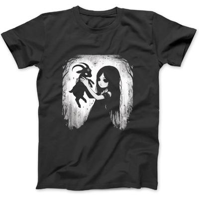 Black Goat Demon Baphomet Satanic Goth Dark Alt Aesthetic Long Sleeve T-Shirt Sweatshirt Hoodie for Men Women Kids Made In Canada