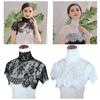 Perfect Match Women Detachable Fake Collar Half Shirt Blouse Sweet Crochet Sheer Eyelash Floral Lace Wedding Dress Dickey Neck Cover