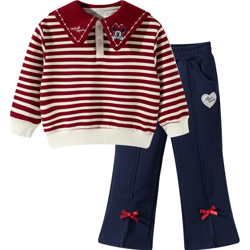 Disney Girls' Cartoon Warm Sweatshirt Set