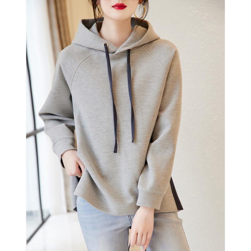 Demana Damen Kapuzensweatshirt mit Schlitzdetail