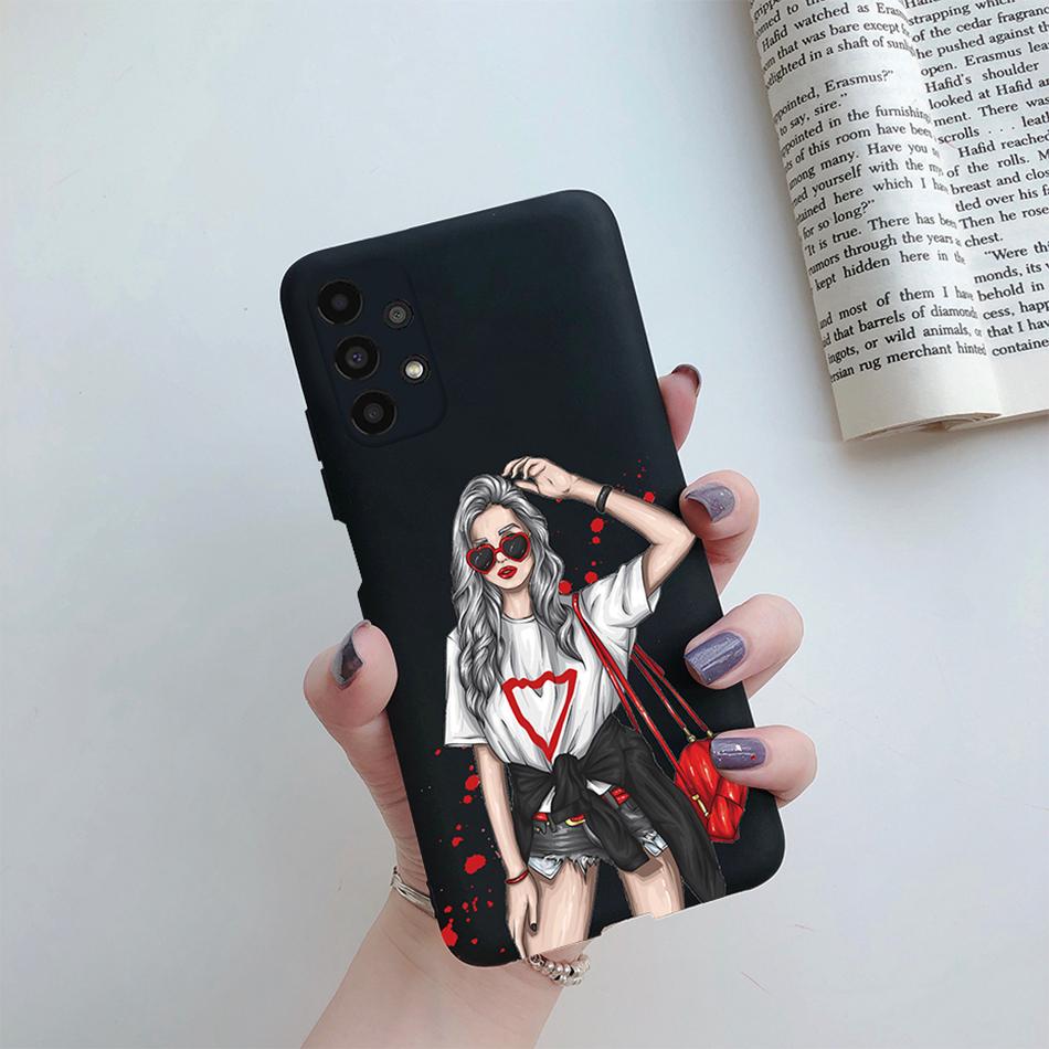 For Cover Samsung Galaxy A13 A33 A53 A73 5G Beautiful Girl Soft Silicone Case For Samsung A13 4G A 13 A135F GalaxyA13 Funda Case