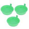 3 Pcs Feed Pan Thickened PP Plastic Round Livestock Feeder Bucket with Handle for Chicken Duck Goose